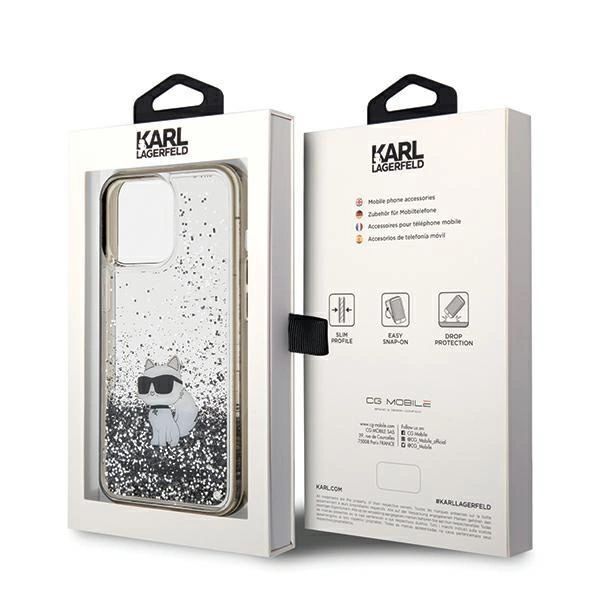 Etui Karl Lagerfeld Liquid Glitter Choupette na iPhone 13 Pro / 13