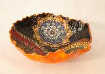 Ręcznie wykonana MISA ceramiczna, szkliwiona. „Serwetka”, ~28*28cm