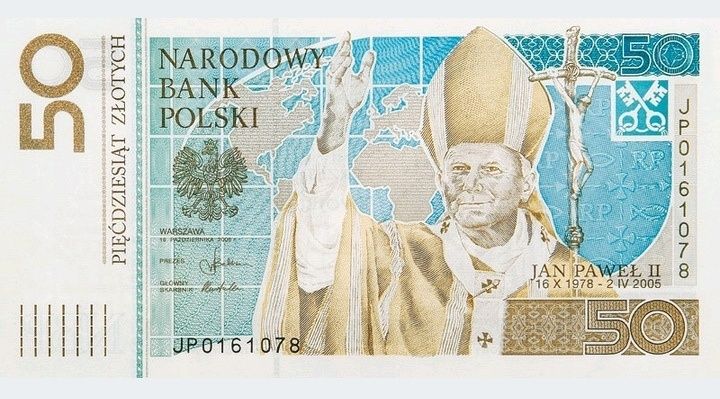 Banknot kolekcjonerski 50 zł Jan Paweł II 2006 rok plus folder