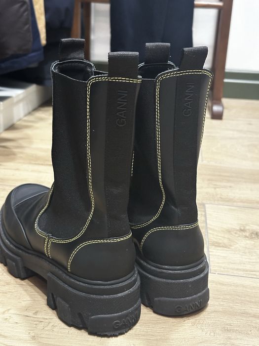 Чоботи шкіряні Ganni