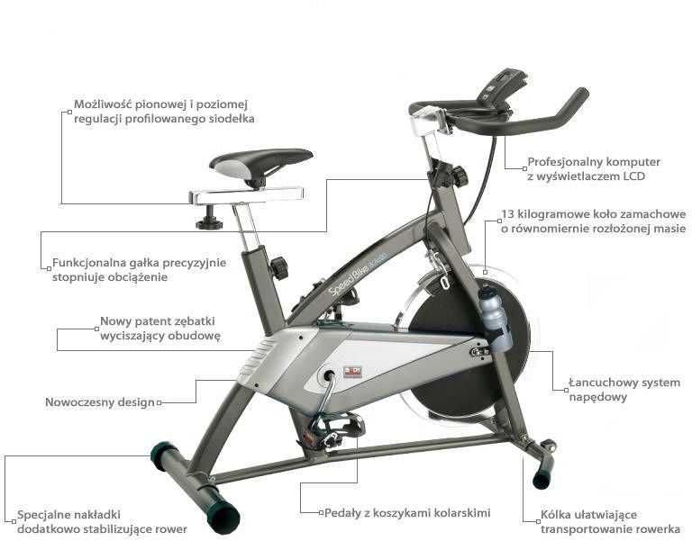 Rower treningowy spinningowy Body Sculpture Speed Bike BC4620 + bidon