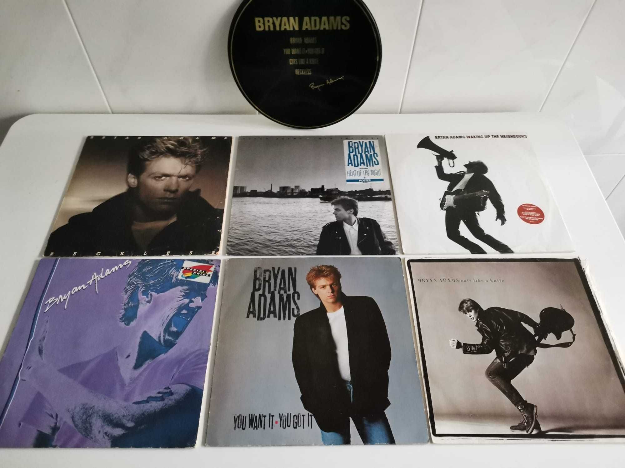 BRYAN ADAMS: 6 álbuns - Discografia até 1991 [discos de Vinil)