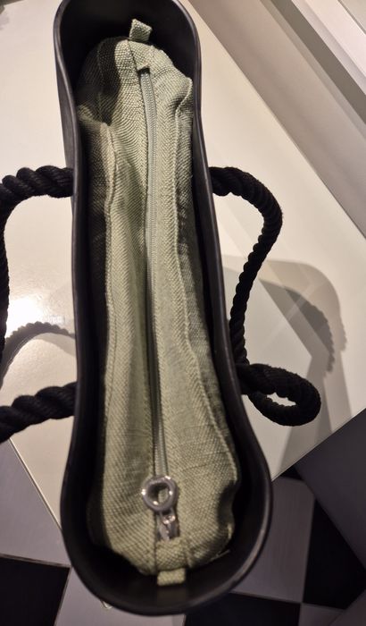 Torebka O Bag mini czarna + sznurki i organizer matcha