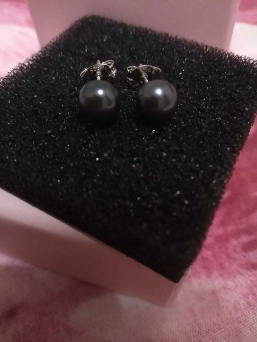 Kolczyki srebro 925 perły naturalne By Dziubeka perła naturalna sztyft