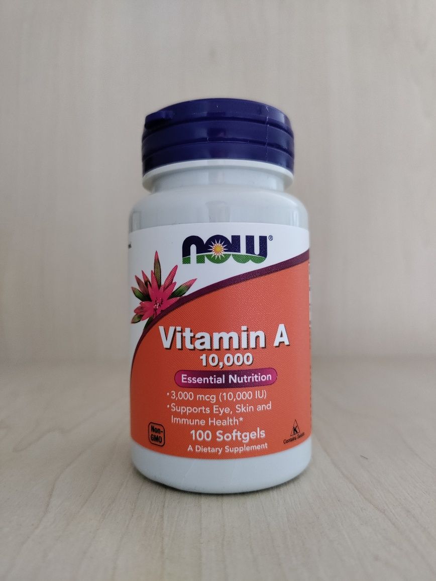 NOW Foods Vitamin A 10.000, 100 capsules, Вітамін А 10.000, 100 капсул