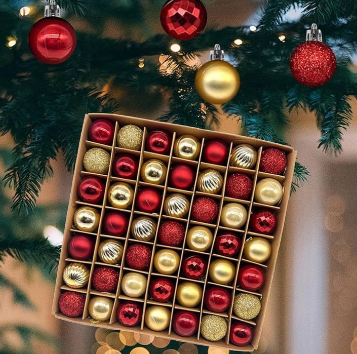 Zestaw bombek świątecznych do dekoracji choinki