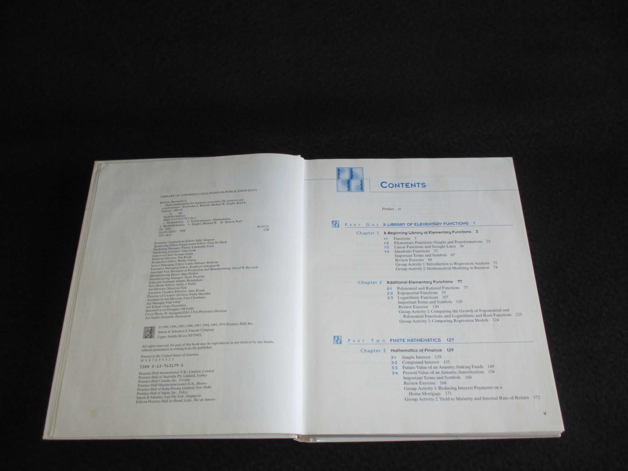Livro Finite Mathematics Barnett Ziegler Byleen
