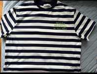 Pull&Bear M 38 bluzka oversize T-shirt w paski biała granatowa matcha