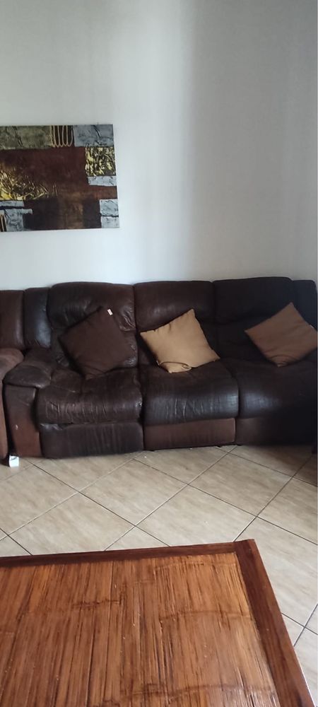 2 sofas pele(2 e 3 lugares)