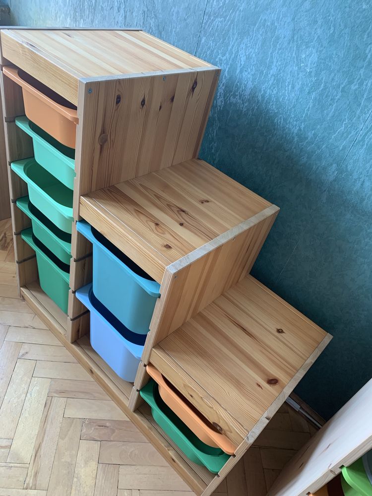 Ikea Trofast schodki regal z pojemnikami na zabawki