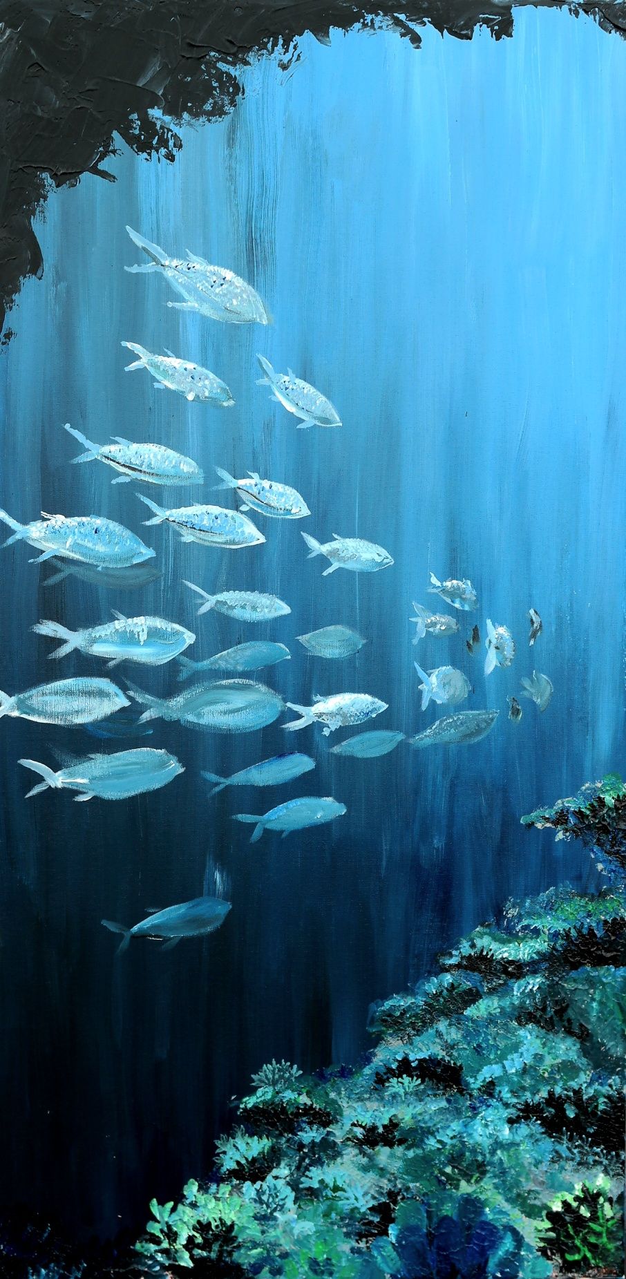 "Głębiny" obraz akrylowy 100x50