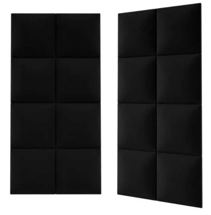 Panel ścienny tapicerowany kwadrat 30 x 30 cm czarny