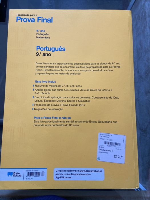 Livro de preparação para o exame nacional de português do 9ano