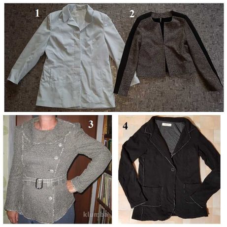Фирменные дорогие пиджаки NAF NAF 38 р-р серый, голубой, черный M/L