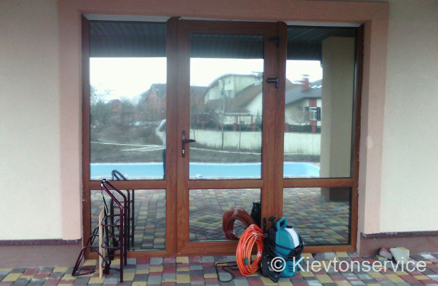 Солнцезащитная тонировка  окон. Поклейка зеркальной пленки на стекла