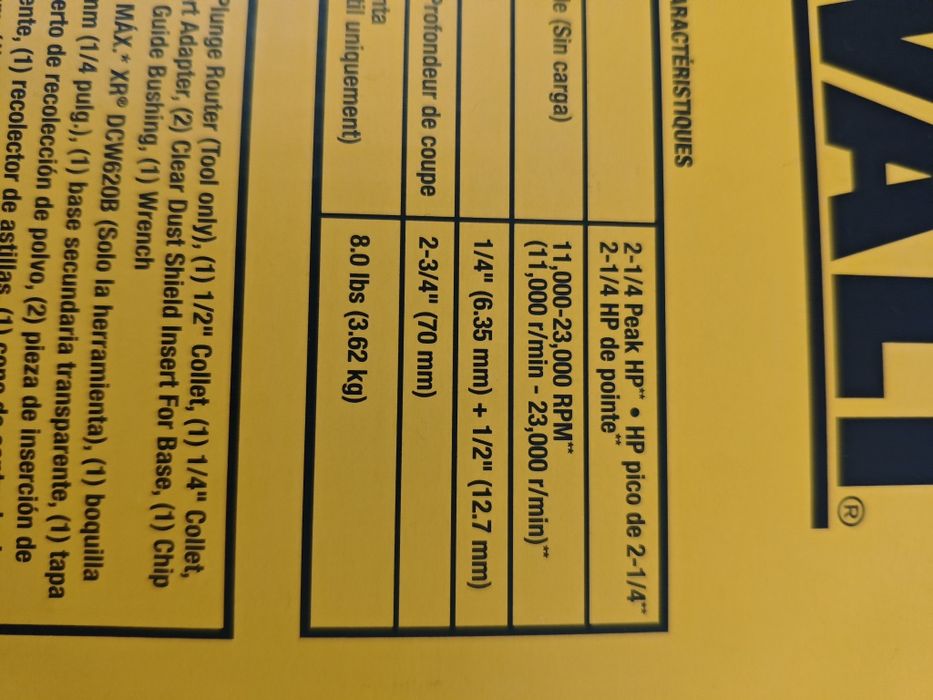 Фрезер DeWalt DCW620 погружной аккумуляторный DCW600