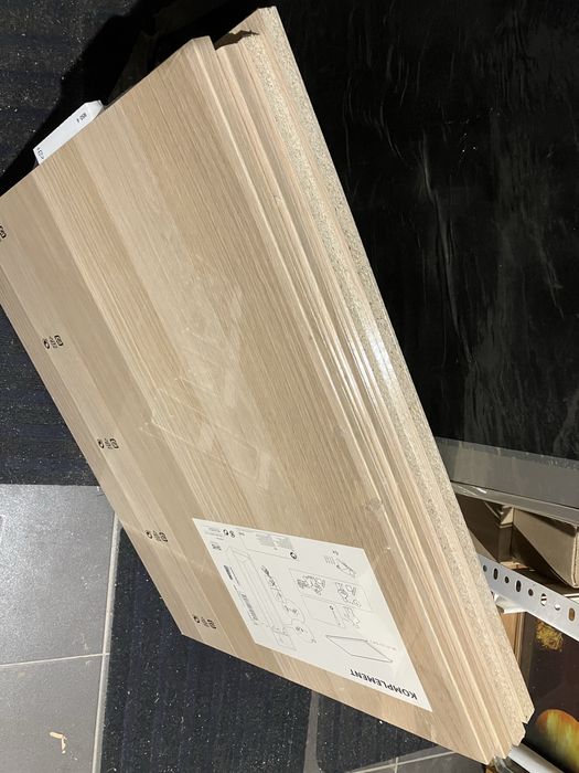Ikea komplement półka 75x58 kolor dąb bejcowany na biało