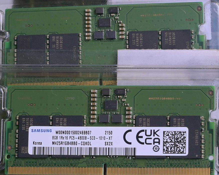 Kości ram Samsung 16GB 2x 8GB DDR5 4800MHz z lapka Asus Rog Strix g533