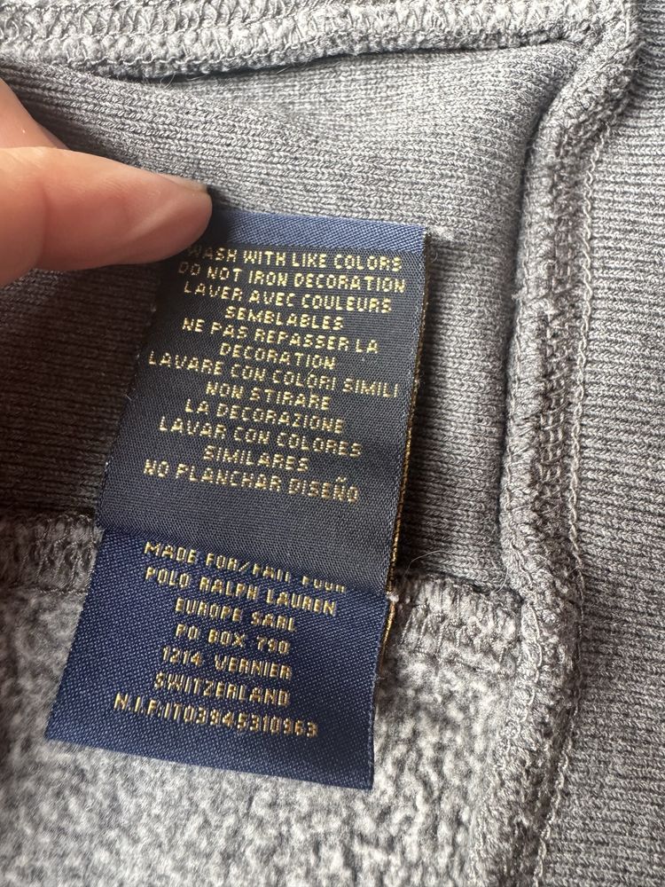 Szara bluza z kapturem Ralph Lauren r. S
