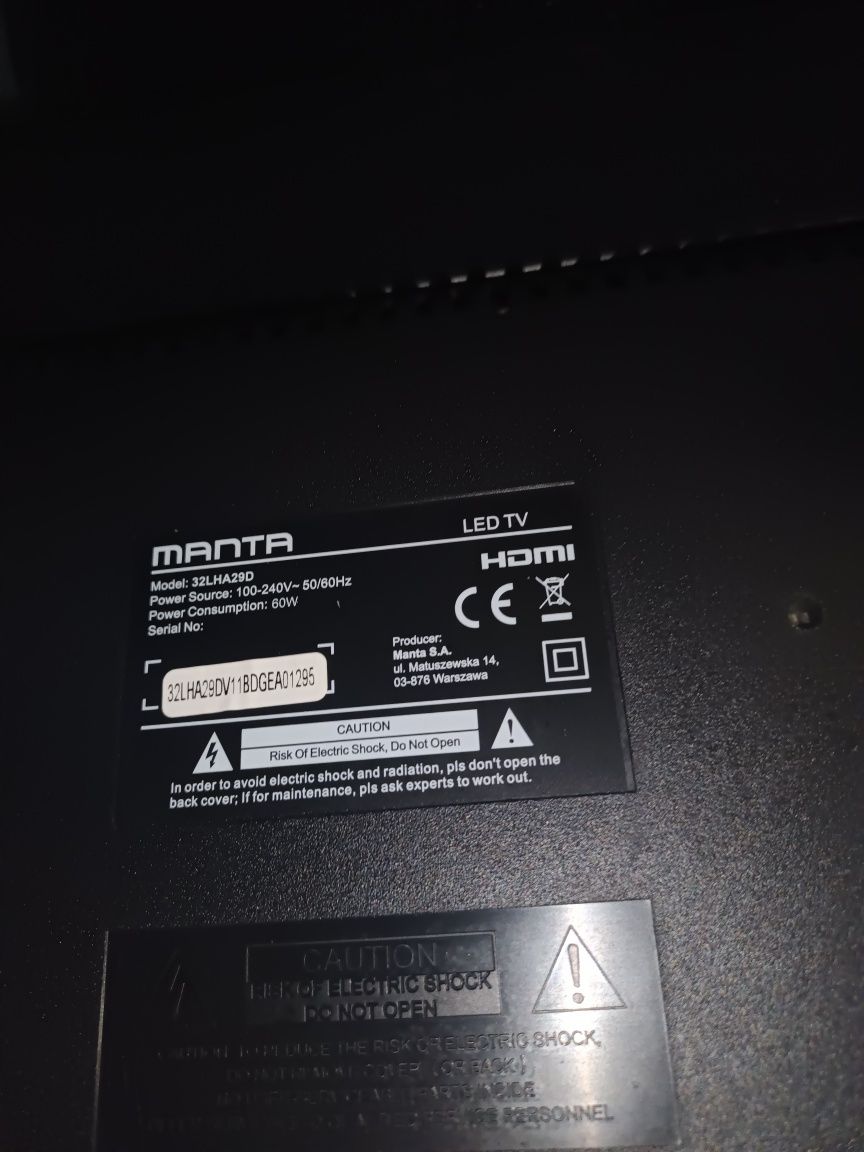 Telewizor Manta 32LHA29D Smart Android 32"  Komis Madej Sc