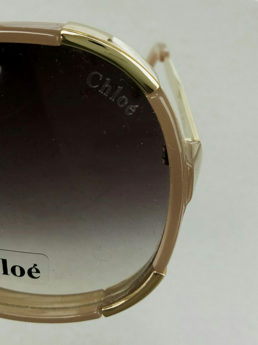 Стильные Chloe женские солнцезащитные очки цвета кофе бежевые большие