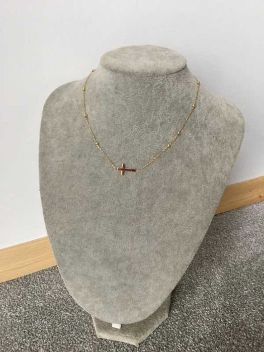 Celebrytka Stal Różaniec Krzyż Krzyżyk