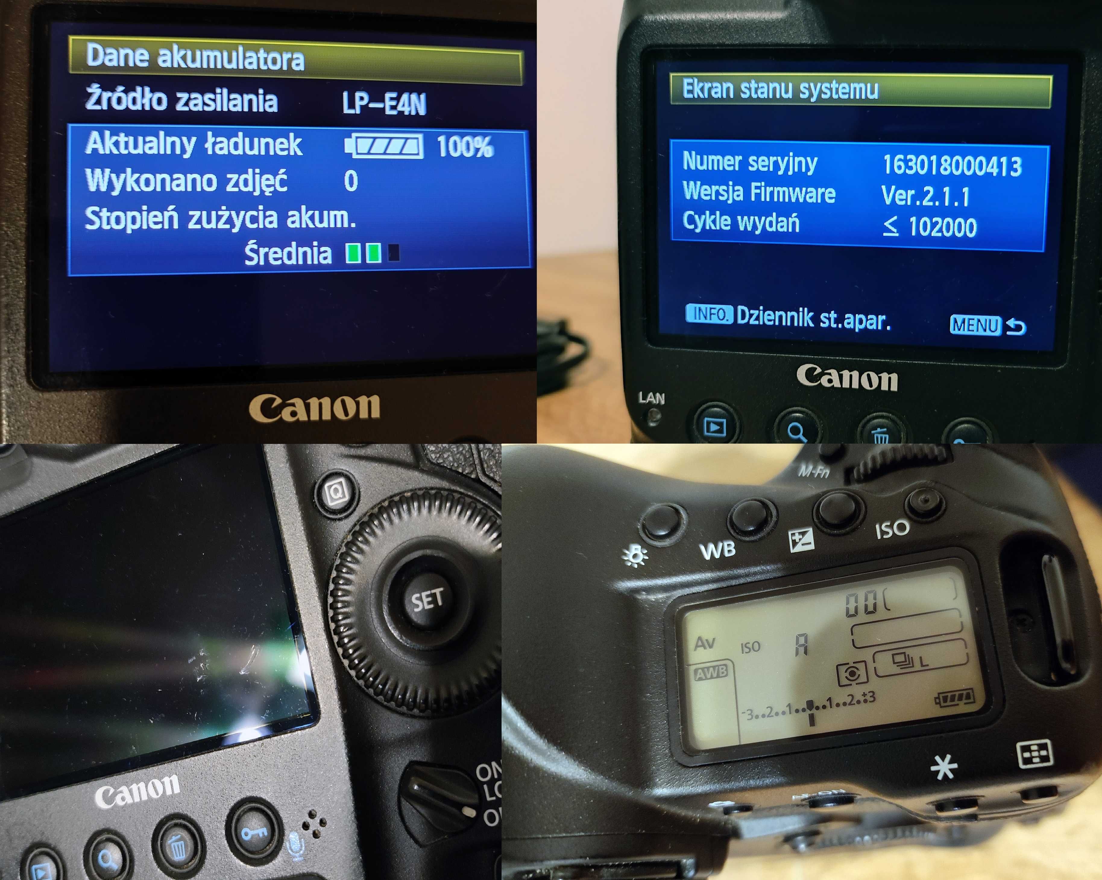 CANON EOS-1D X (1DX) bdb stan, sprawny niezajechany - przebieg 100 tys