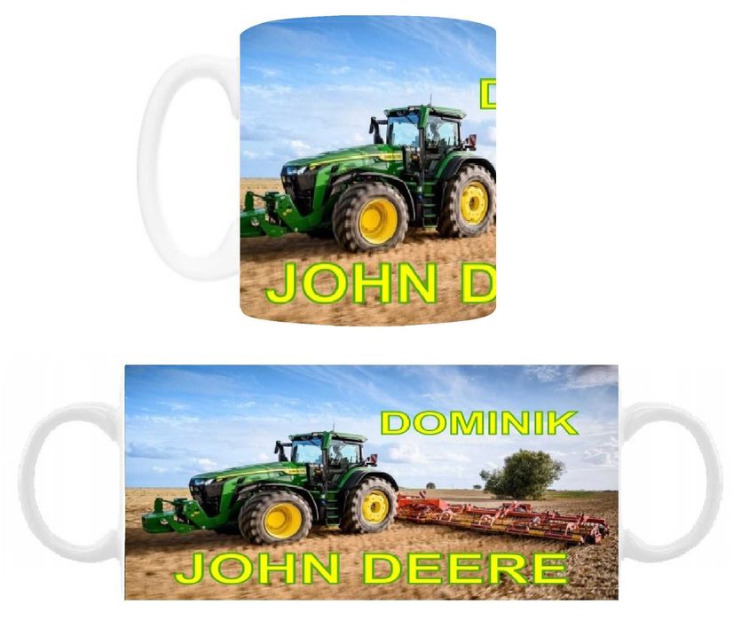 Kubek z nadrukiem John Deere, różne wzory + imię