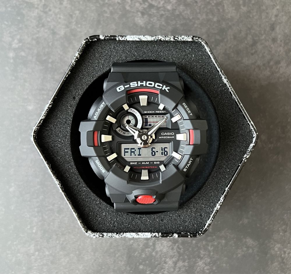 НОВИЙ! Годинник протиударний Casio G-Shock GA-700-1A оригінал