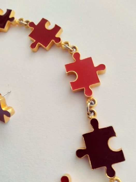 Colar e Brincos como novos Biche de Bere - bijuteria francesa