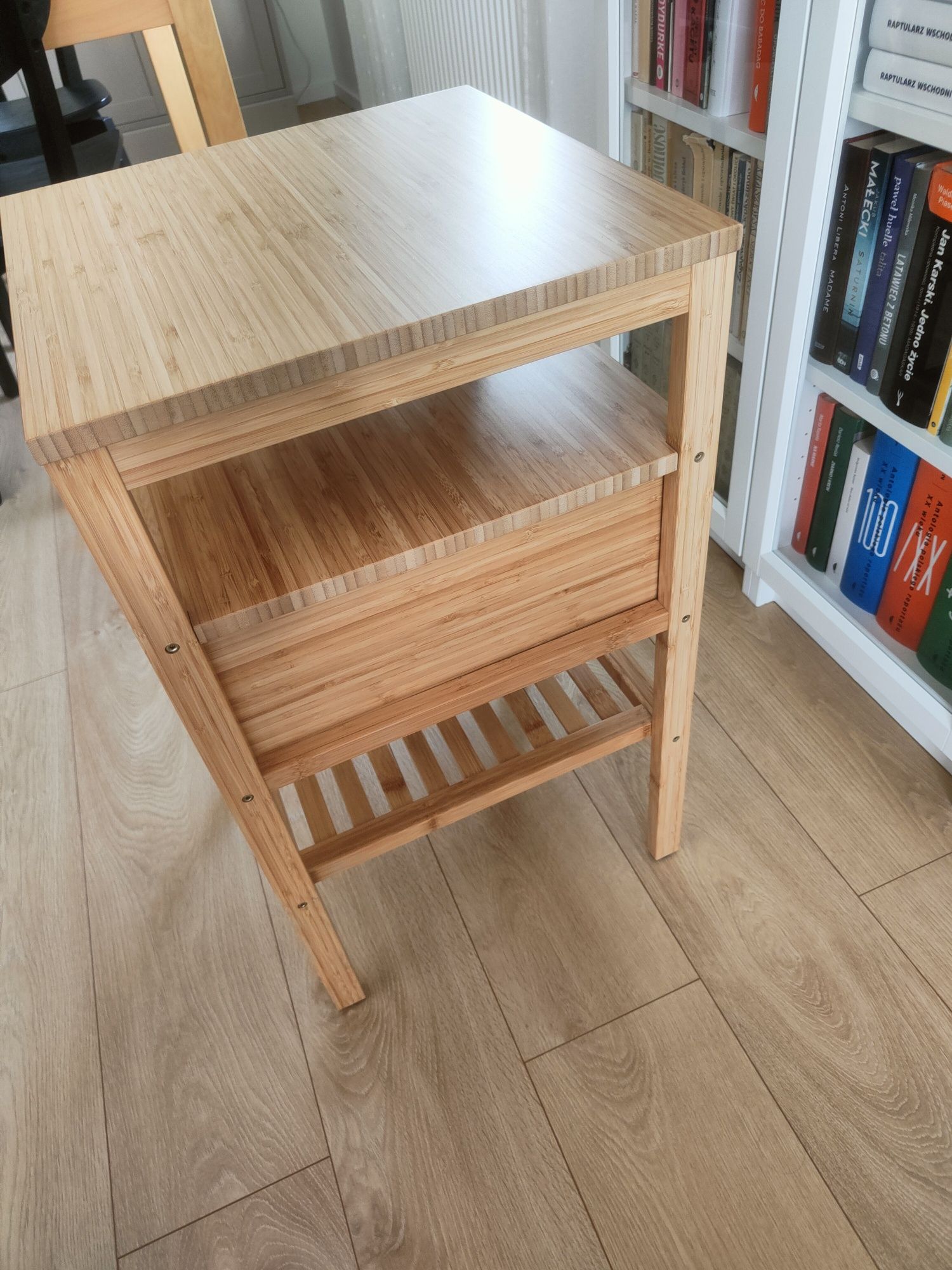 Stolik nocny IKEA Nordkisa bambus