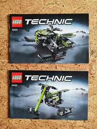 Lego Technic 42021 - kompletny - Skuter śnieżny - 2w1