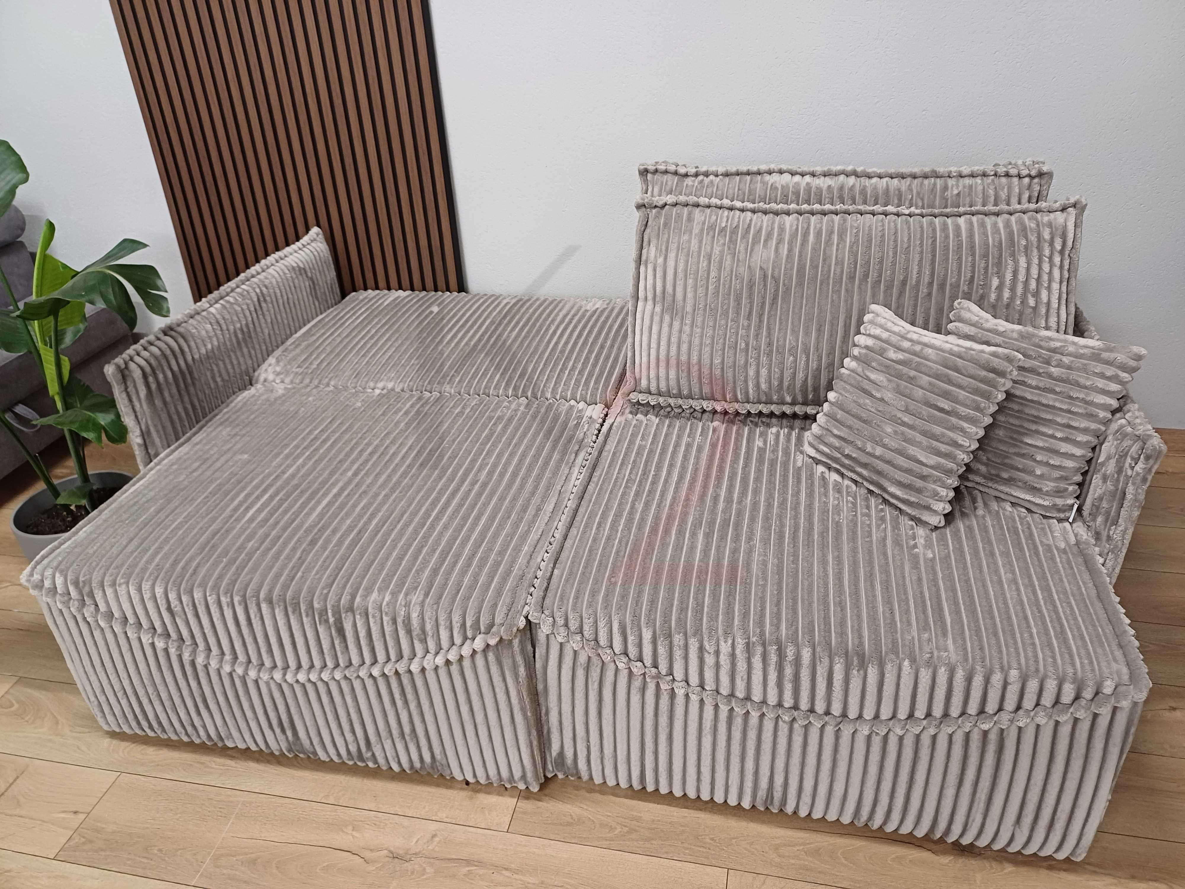 Narożnik WERA, prążkowany, młodzieżowa, sofa, kanapa, hotelowa, design