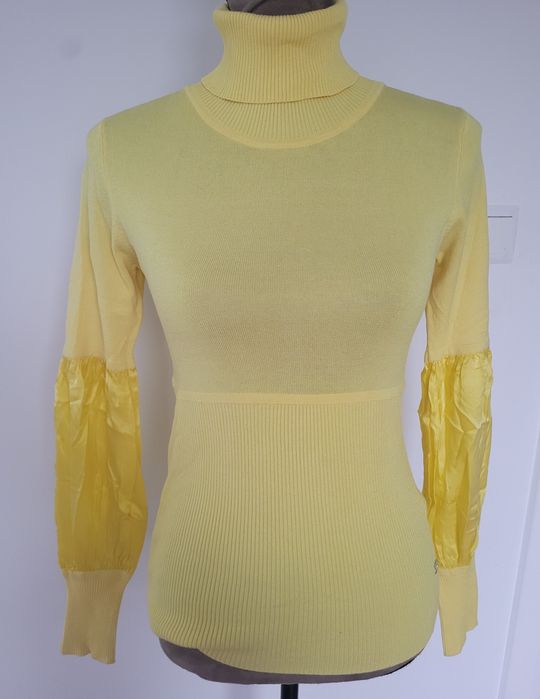 Żółty golf apart wiskoza+jedwab