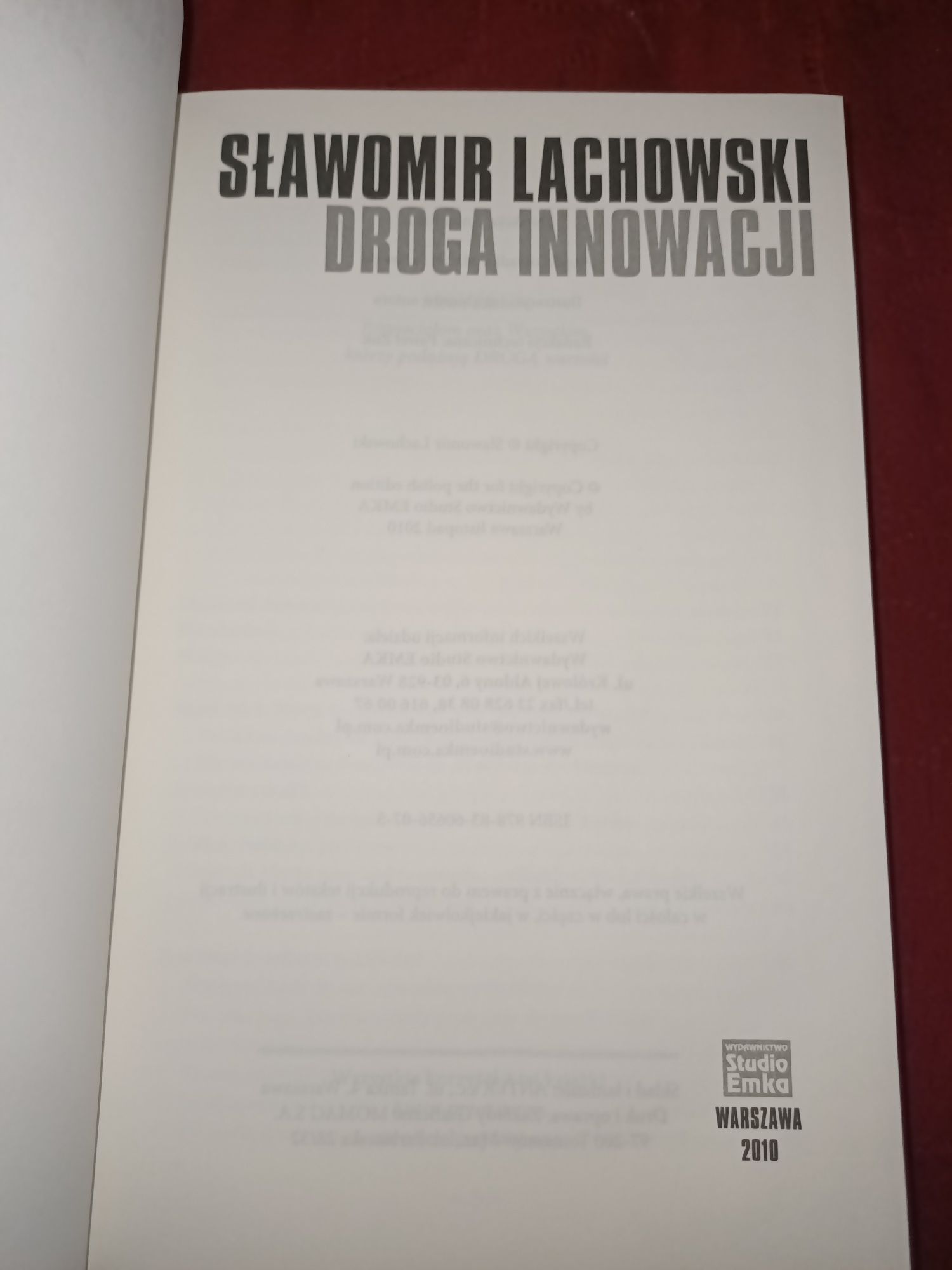Sławomir Lachowski Droga innowacji