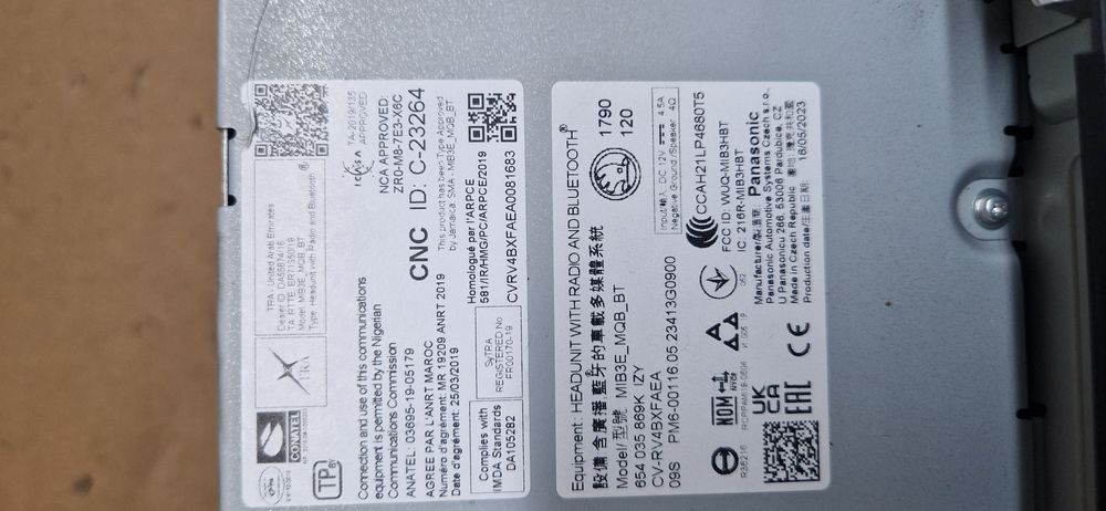 Wyświetlacz monitor radio skoda scala fabia kamiq 654.035.869k