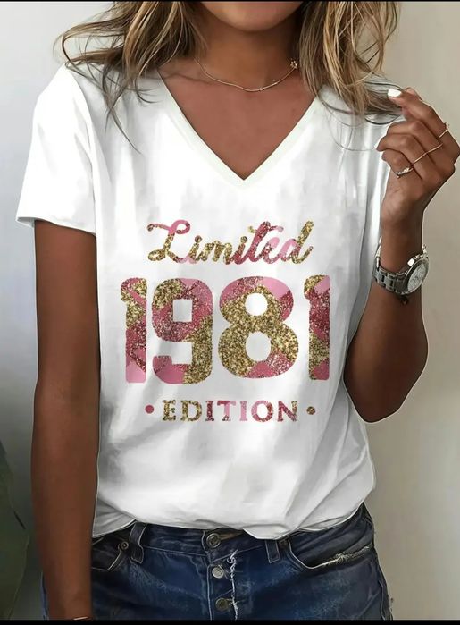 Koszulka bluzka t-shirt 1981 rozmiar 48