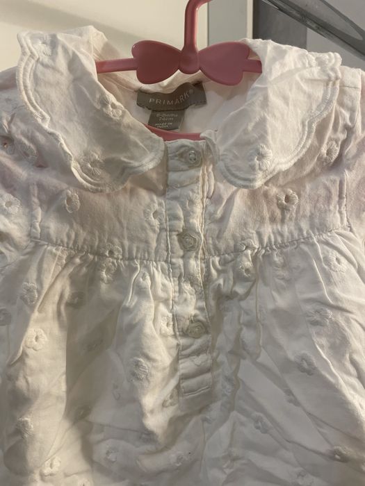 Biala dziewczeca elegancka sukienka primark 74