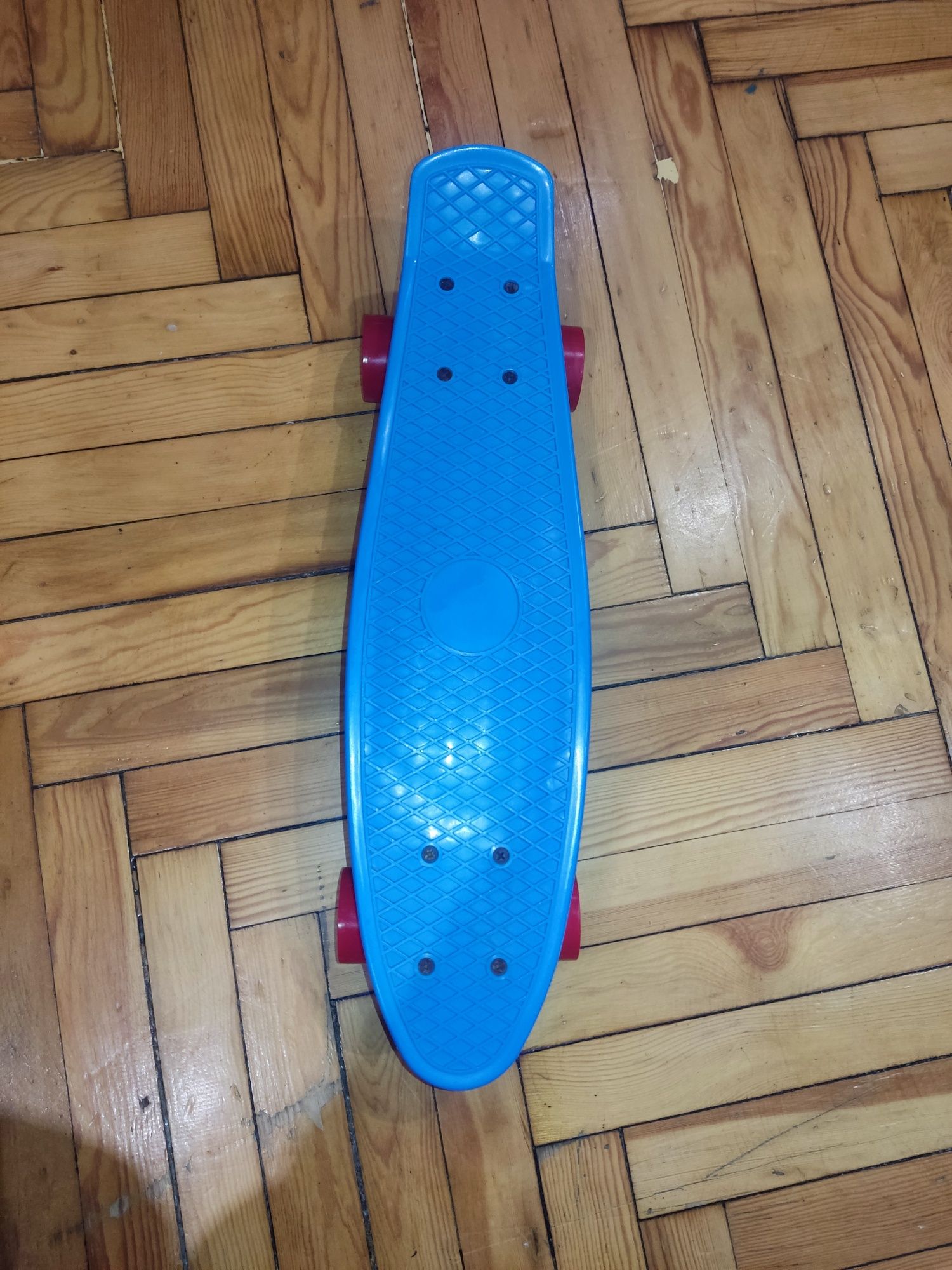Скейт Пенни Борд Penny Fish Skateboards 22" Голубой, красные колеса