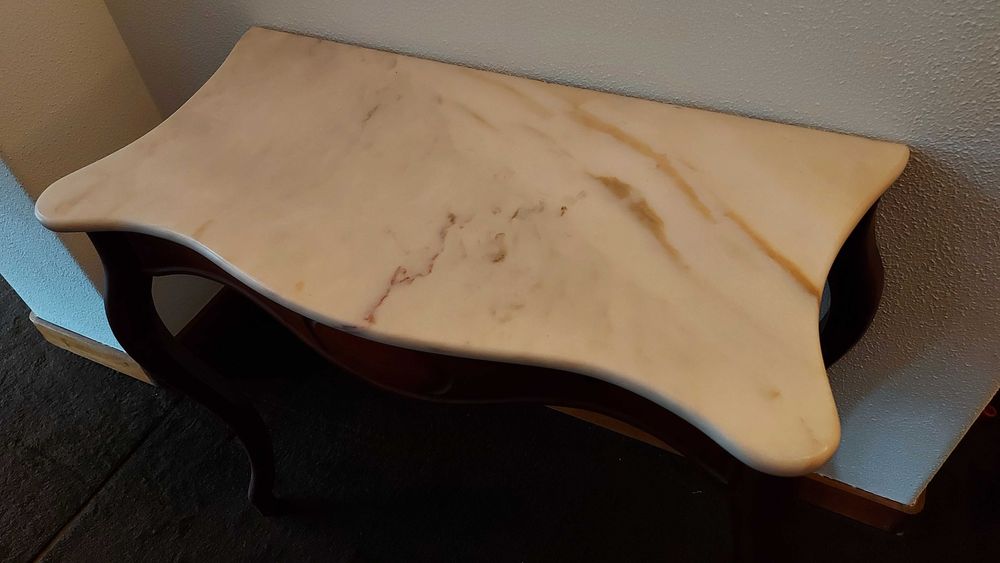 Móvel consola tampo mármore