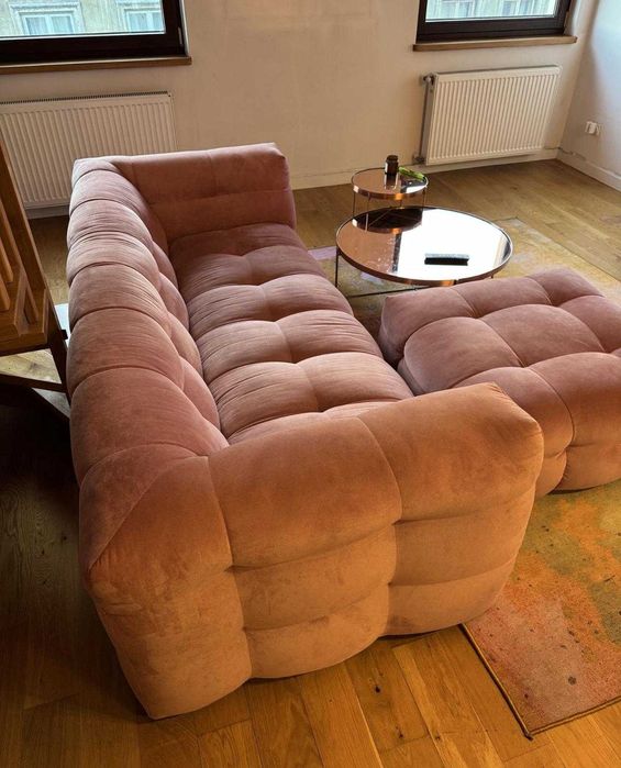 Sofa Michelle 3 osobowa - Nordic Line pódrowy róż