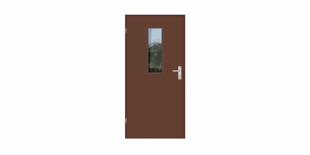 Drzwi OUTLET malowane techniczne model UT 3 Lewe 90 Brąz nr286