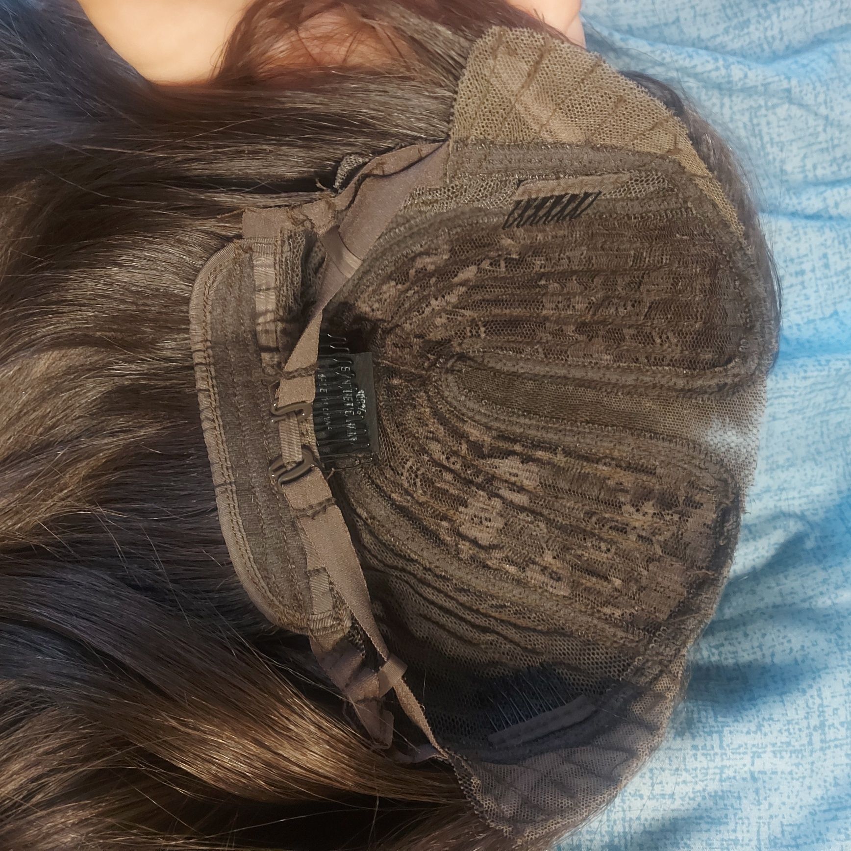 Peruka lace front 13x6x1 wlosy syntetyczne brąz