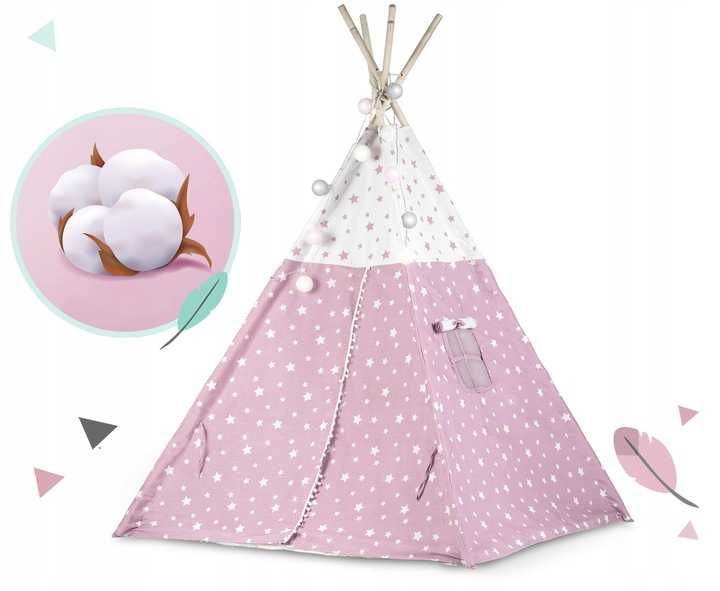 TIPI namiot dla dzieci TEEPEE iglo Girlanda Poduszki GRATIS prezent