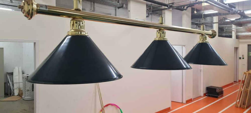 Lampa bilardowa 3 kloszowa oświetlenie nad stół lampy bilardowe