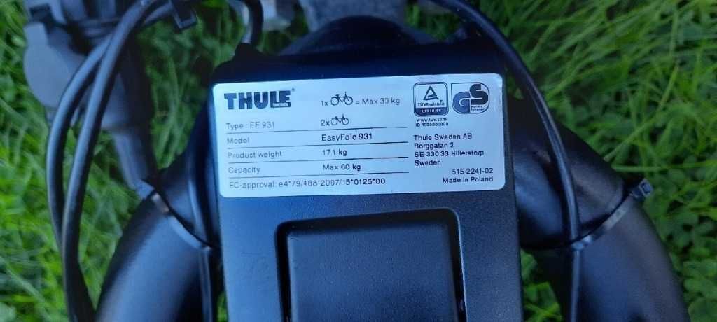 THULE EasyFold 931 / 933 bagażnik na 2 rowery elektryczne jak NOWY