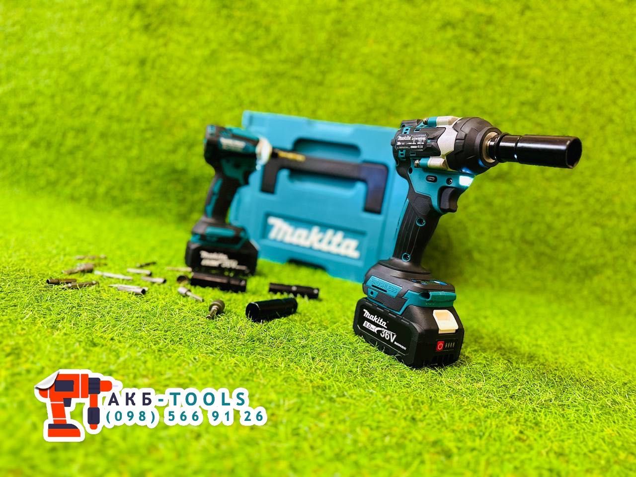 2/1 Makita Ударний Гайковерт DTW500 + Импакт DTD171 Винтоверт 36V/8Ah