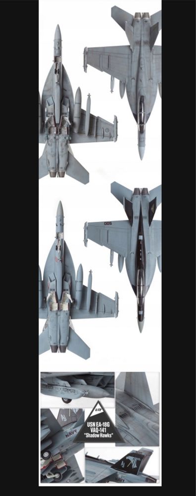 Academy 12560 samolot E/A-18G VAQ-141 Shadow Hawks model 1:72