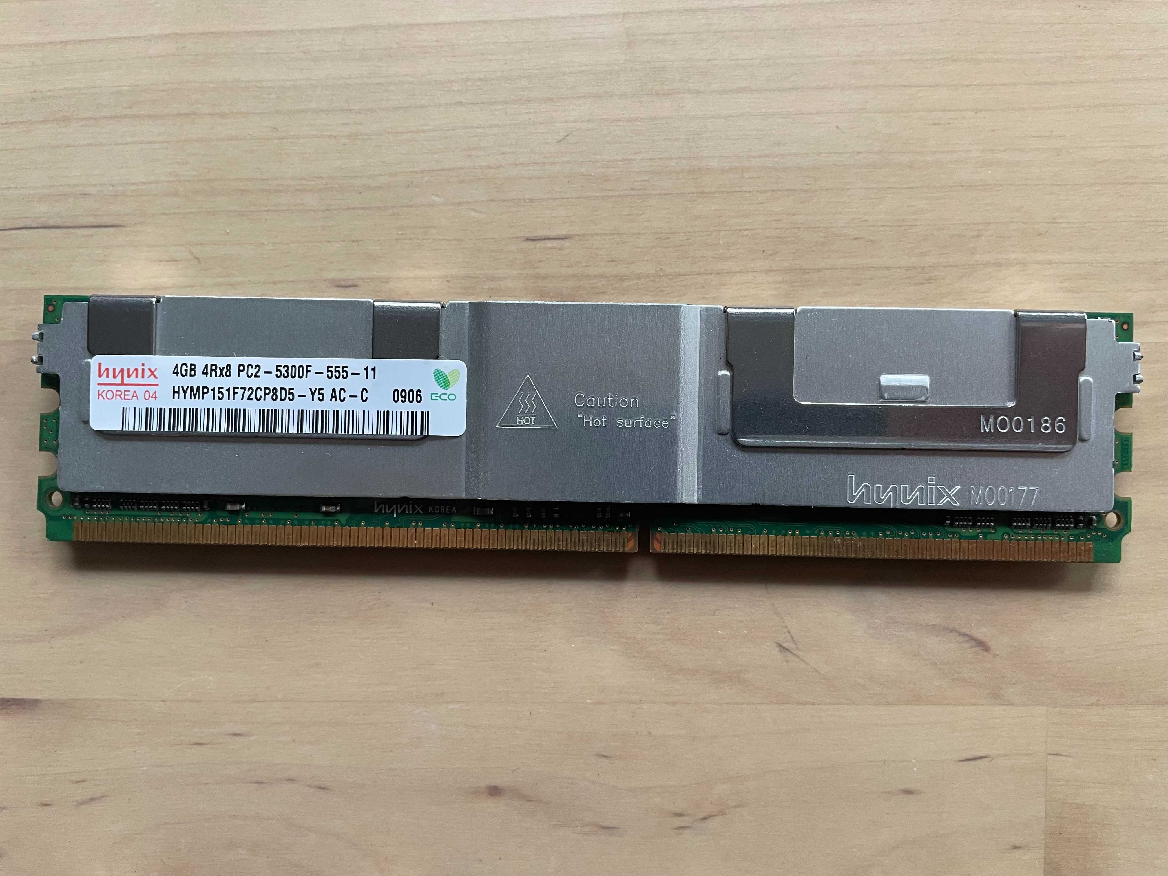 Pamięć RAM HYNIX 4GB 4Rx8 PC2 - 5300F - 555-11 (komplet 4szt.)