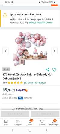 Balony zestaw balonów girlanda do dekoracji